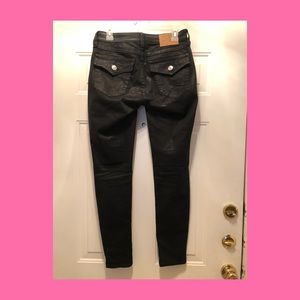 Coated Black TRUE RELIGION Kimmie Jeans Sz 29 EUC